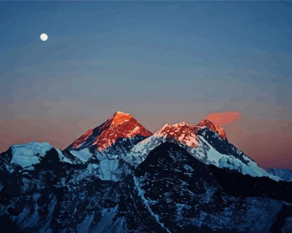 Mount Everest paint by numbers