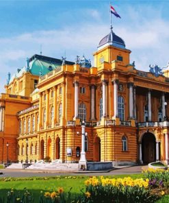 National Theatre in Zagreb paint by numbers