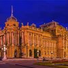 National Theatre Zagreb at Night paint by numbers