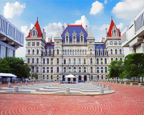 New York State Capitol Albany Paint By Number