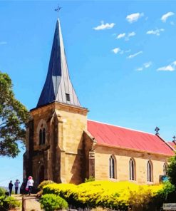 Old Catholic Church in Richmond paint by numbers