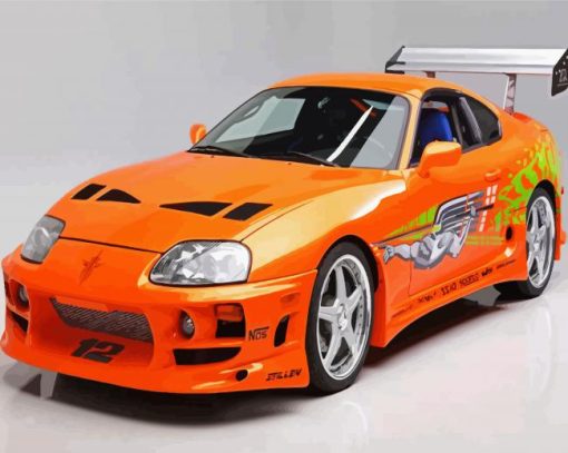 Orange Supra paint by numbers