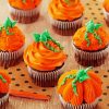 Orange Cupcake paint by numbers