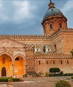 Palermo Cathedral Italy paint by numbers