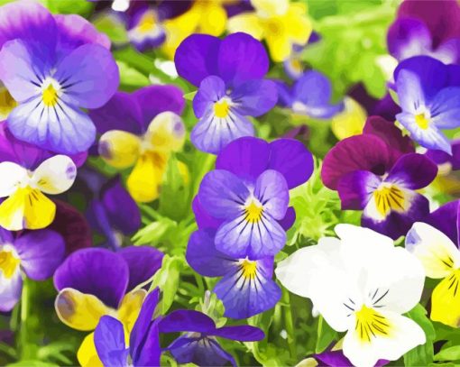 Pansy Flower Paint By Number