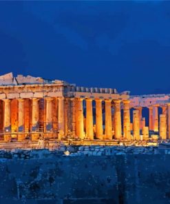 Parthenon Athens Greece paint by numbers