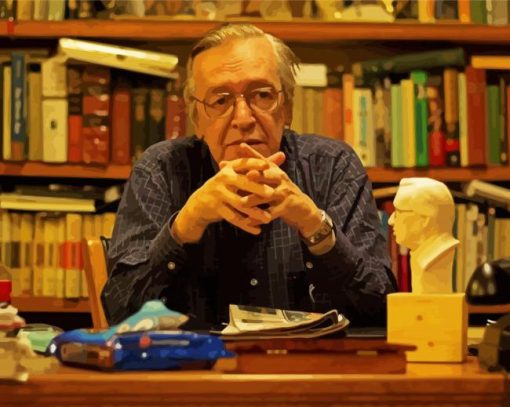 Philosopher Olavo de Carvalho paint by numbers