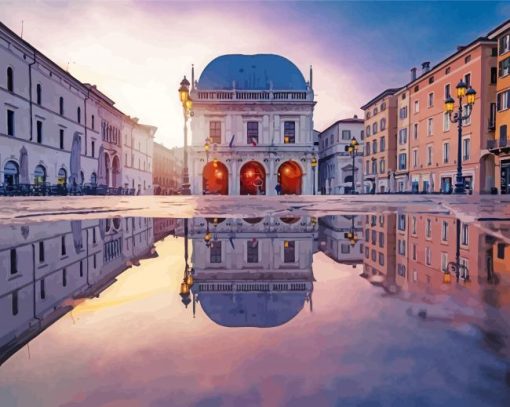 Piazza della Loggia Brescia paint by numbers