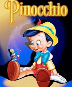 Pinocchio and Jiminiy Cricket paint by numbers