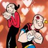 Popeye and Olive paint by numbers