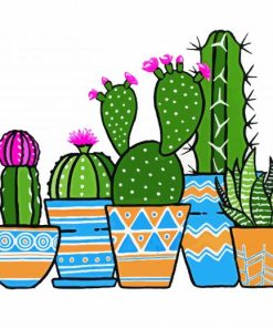 Potted Plants paint by numbers