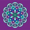 Purple and Blue Mandala paint by numbers