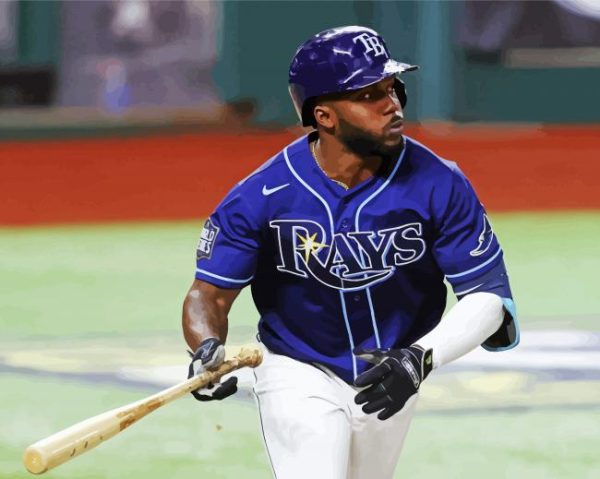 Andy Arozarena Rays Baseball Paint By Number