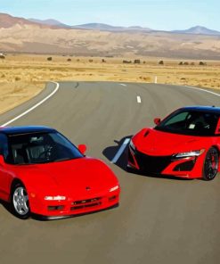 Red Acura NSX Paint By Number