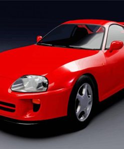 Red Mazda MX 5 Miata Car Paint By Number