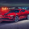 Red Chevrolet Camaro paint by numbers