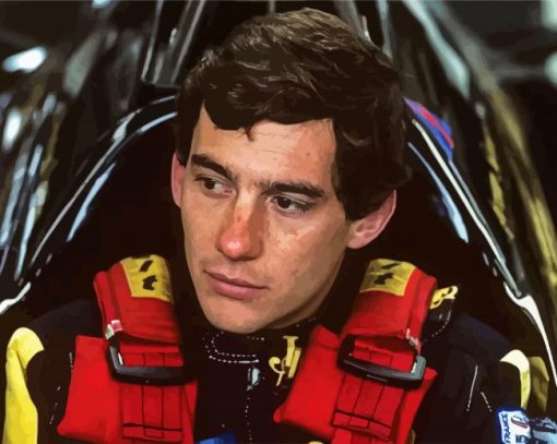 Ricing Driver Ayrton Senna paint by numbers