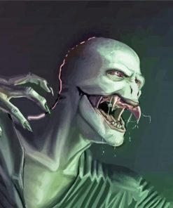 Scary Voldemort Monster paint by numbers