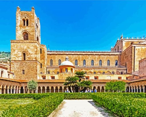 Sicilia Cattedrale di Monreale paint by numbers