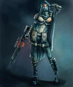 Sniper Lady Paint By Number