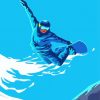 Snowboarding Illustration paint by numbers