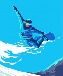 Snowboarding Illustration paint by numbers