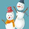 Snowmen illustration Paint By Number