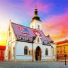 St Mark s Church Zagreb paint by numbers