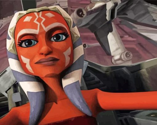 Star Wars Ahsoka Tano paint by numbers