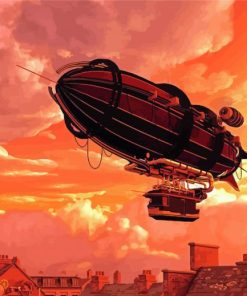 Steampunk Zeppelin Paint By Number