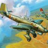 Stuka War JetPlane Paint By Number