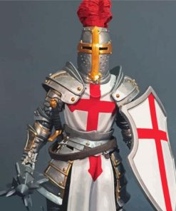 Templar Knight Warrior paint by numbers