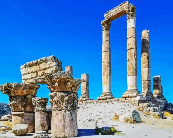 Temple Of Hercules Amman Paint By Number