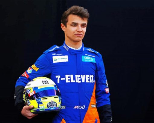 The Car Racer Lando Norris paint by numbers