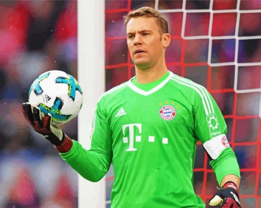 The Footballer Manuel Neuer paint by numbers