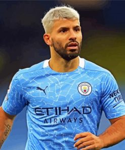 The Footballer Sergio Aguero paint by numbers