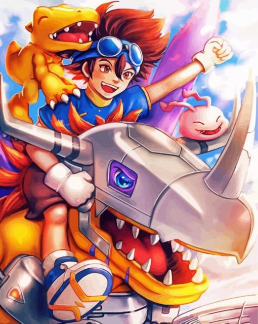 The Japanese Anime Digimon paint by numbers