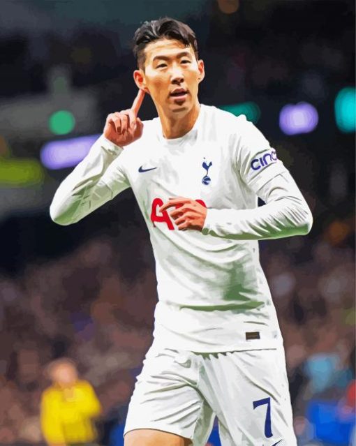 The korean Football Player Son Heung min Paint By Number