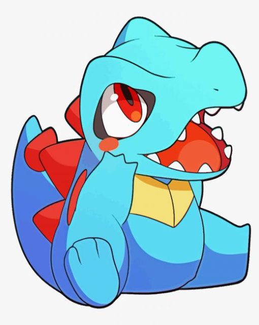 Totodile Pokemon Species Paint By Number