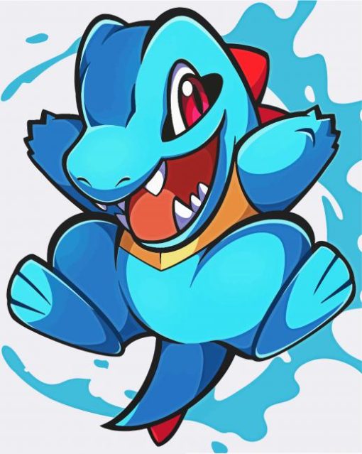 Totodile Pokémon Creature Paint By Number