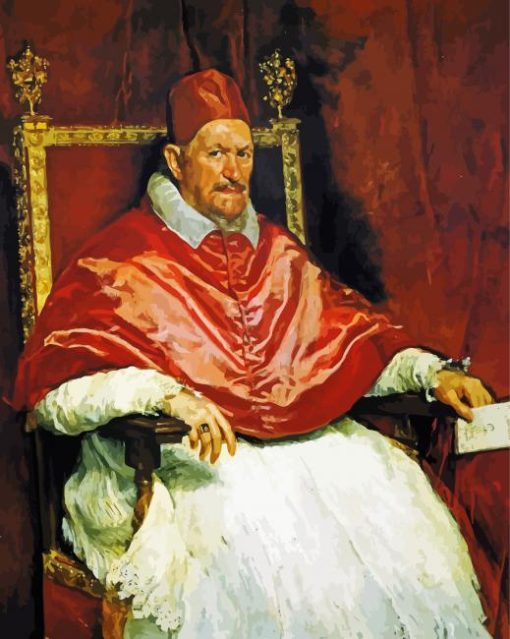 Velazquez Portrait of Pop Innocent paint by numbers