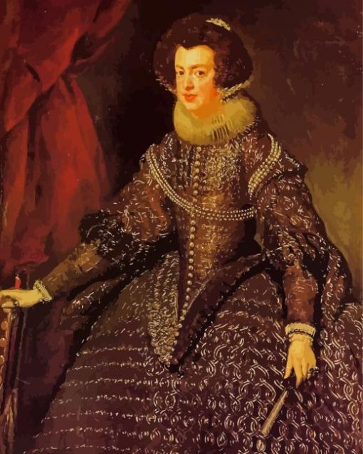 Velazquez Queen Isabella paint by numbers