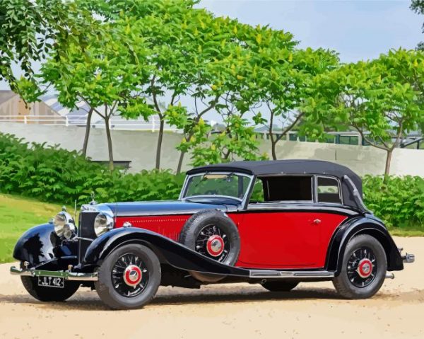 Vintage Mercedes Benz Paint By Number