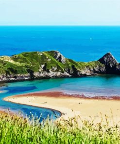 Wales Beach Anglesey paint by numbers