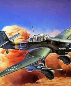 War Stuka Plane Paint By Number