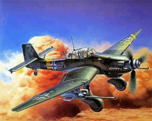 War Stuka Plane Paint By Number