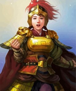 Warrior Cute Lady paint by numbers