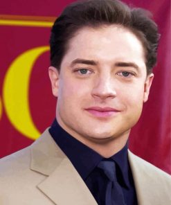 Young Brendan Fraser paint by numbers