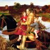 A Dream of the Past Sir Isumbras at the Ford by John Everett Millais paint by numbers