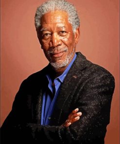 Actor Morgan Freeman paint by numbers